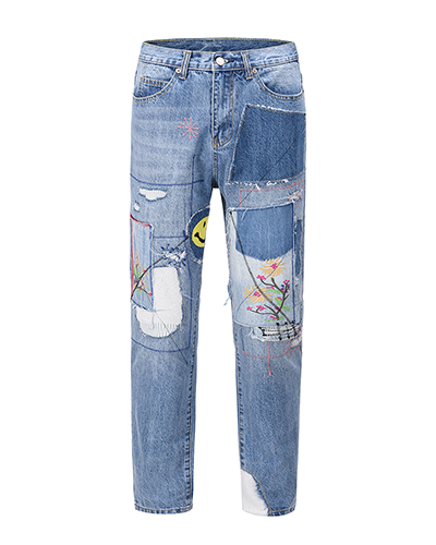 Men's Embroidery Jeans N013