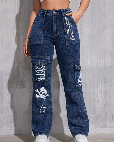 Women's Cargo Jeans 518123