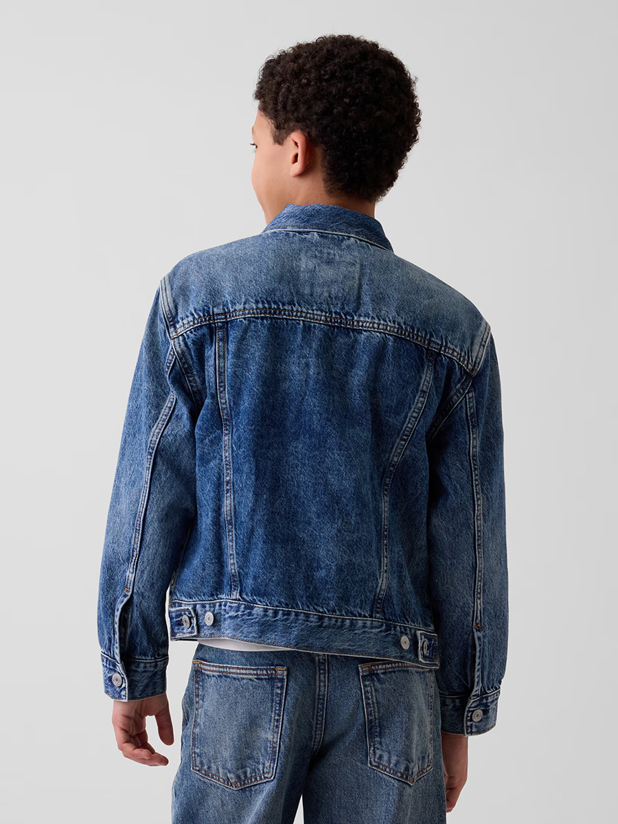 11.5 OZ Big Boys 100% Cotton 90s Vintage Oversized Denim Trucker Jackets